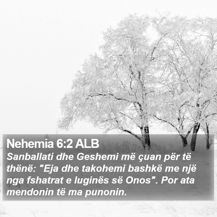 Nehemia 6:2 ALB Bible Study