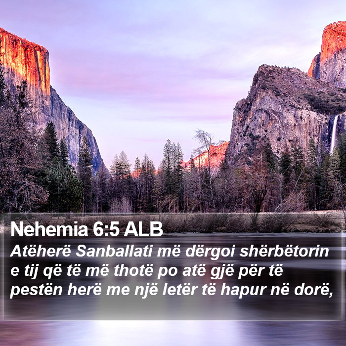 Nehemia 6:5 ALB Bible Study