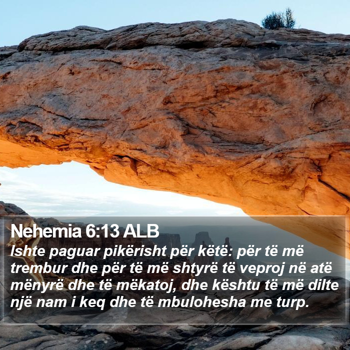 Nehemia 6:13 ALB Bible Study