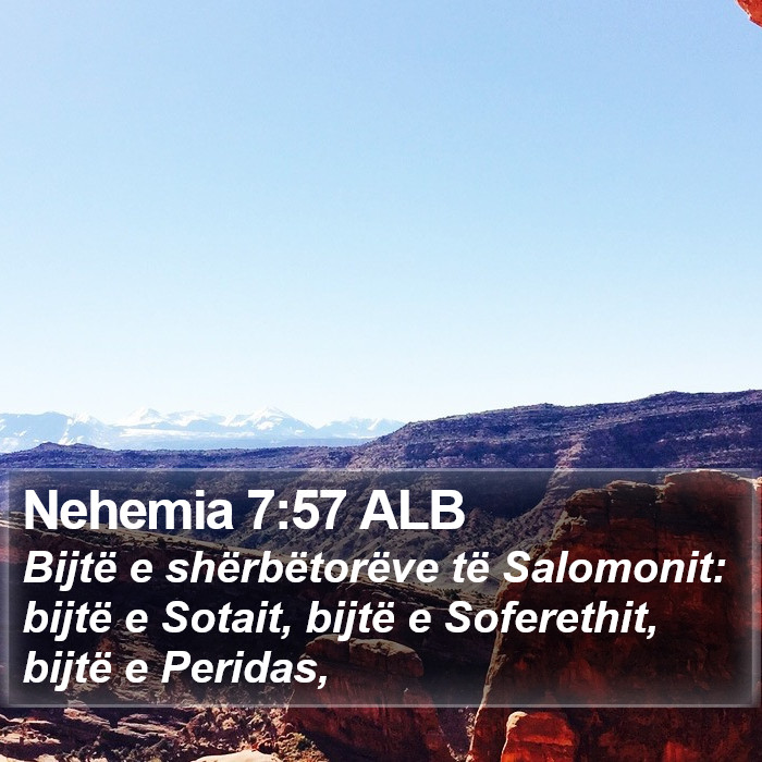 Nehemia 7:57 ALB Bible Study