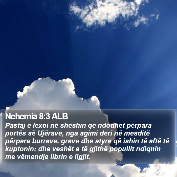 Nehemia 8:3 ALB Bible Study