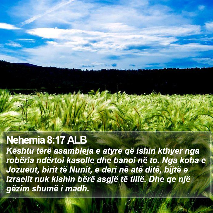 Nehemia 8:17 ALB Bible Study