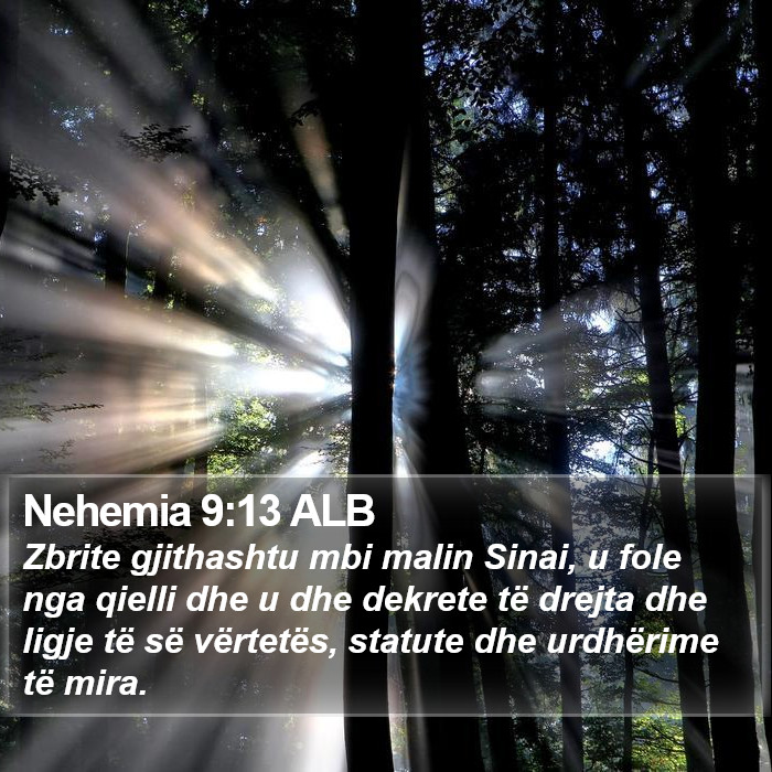 Nehemia 9:13 ALB Bible Study