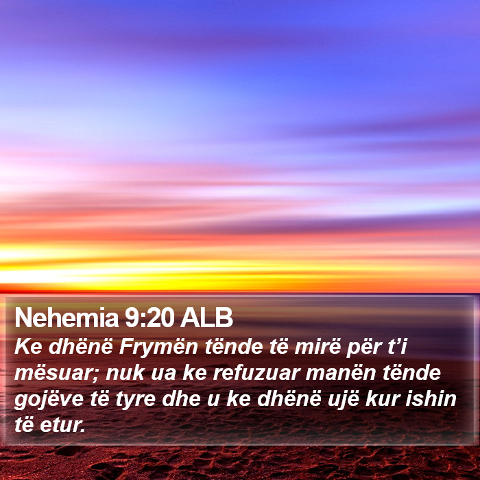 Nehemia 9:20 ALB Bible Study