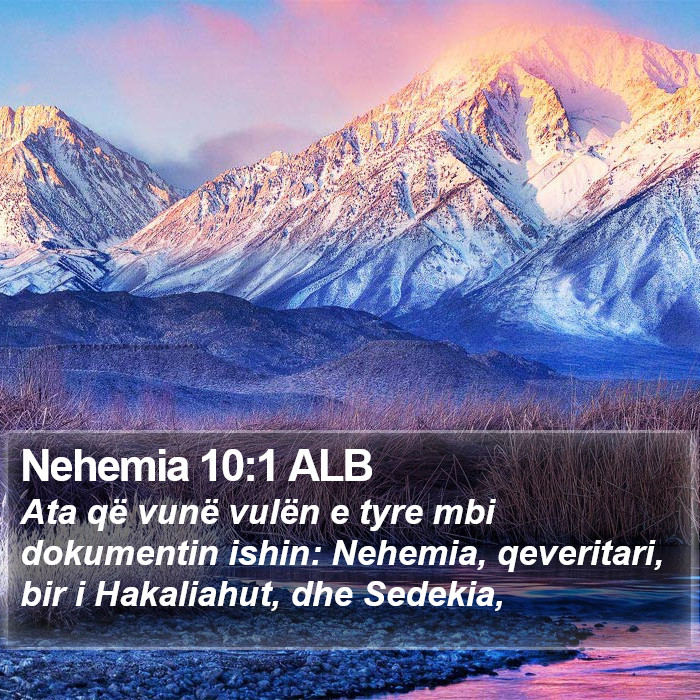 Nehemia 10:1 ALB Bible Study