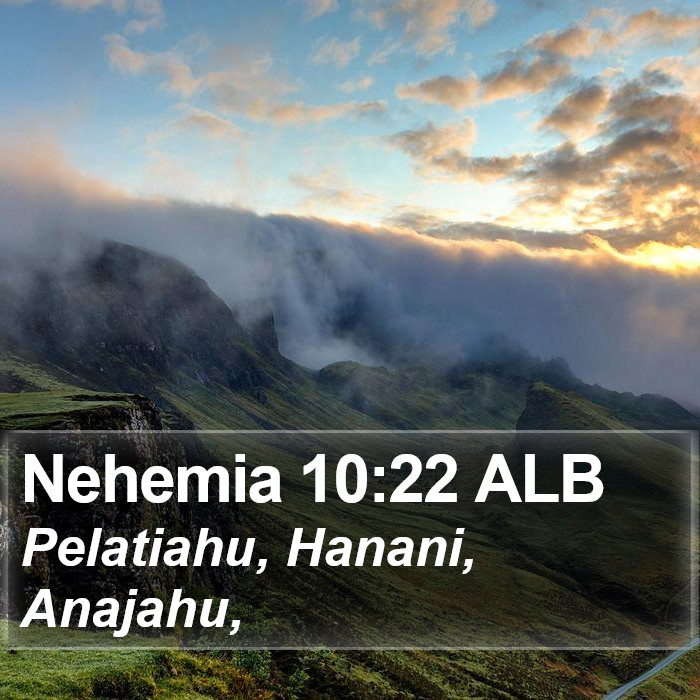 Nehemia 10:22 ALB Bible Study