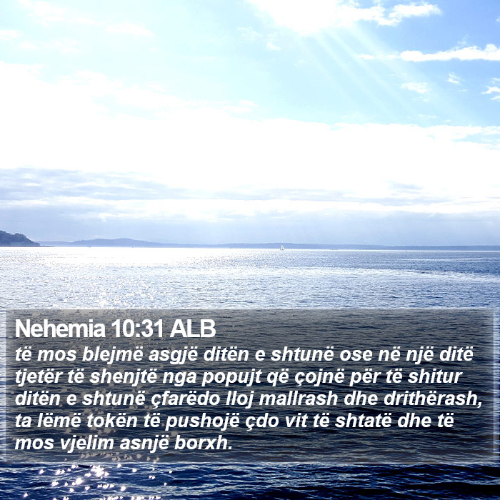 Nehemia 10:31 ALB Bible Study