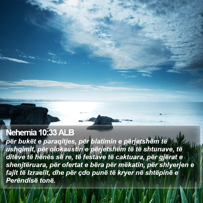 Nehemia 10:33 ALB Bible Study