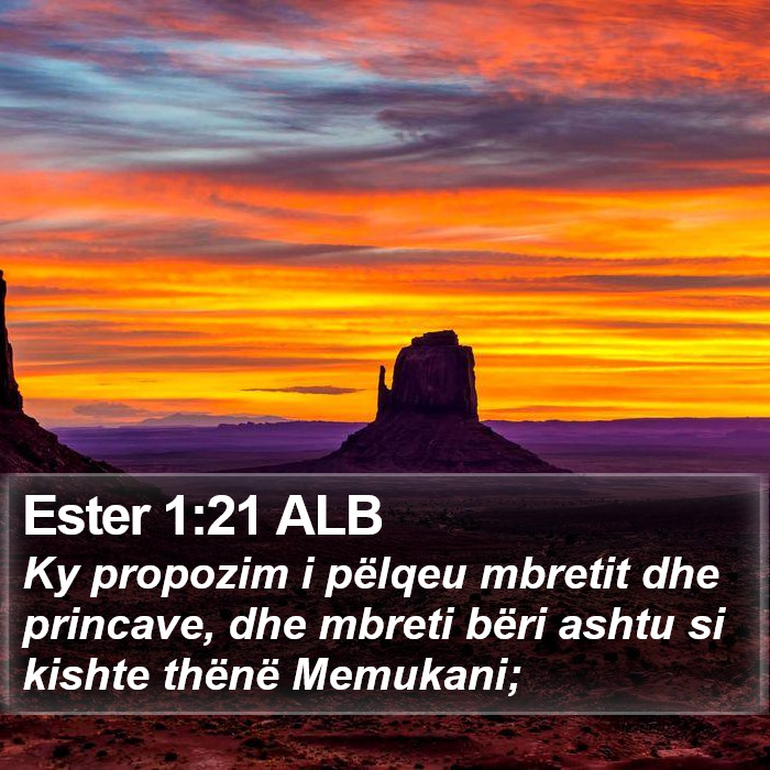 Ester 1:21 ALB Bible Study