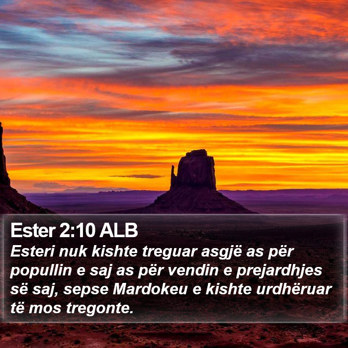 Ester 2:10 ALB Bible Study