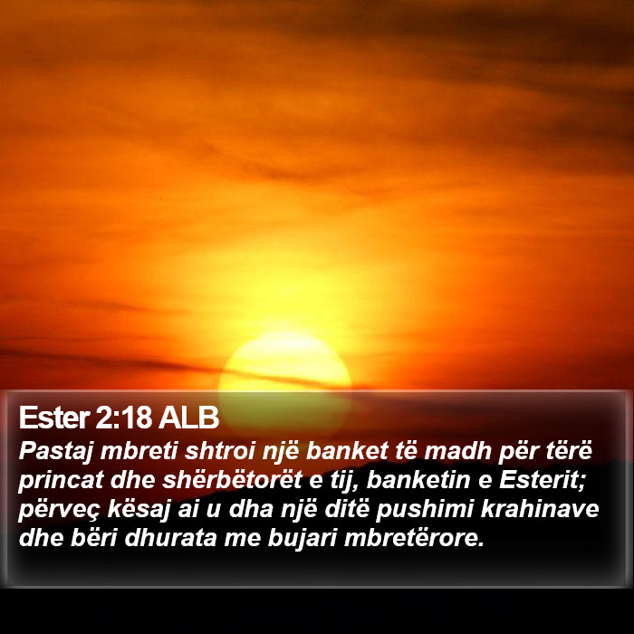 Ester 2:18 ALB Bible Study