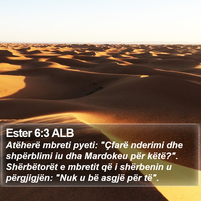 Ester 6:3 ALB Bible Study