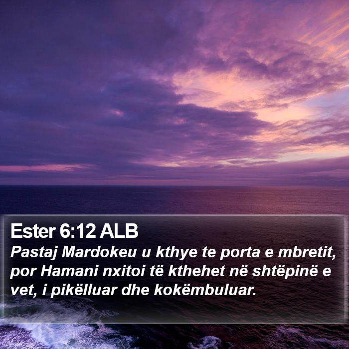 Ester 6:12 ALB Bible Study