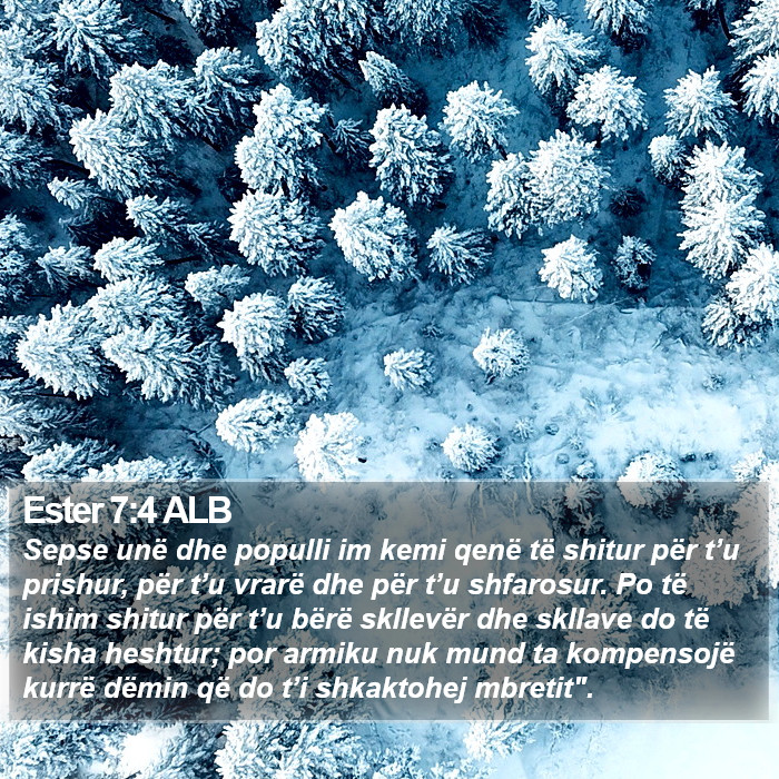 Ester 7:4 ALB Bible Study