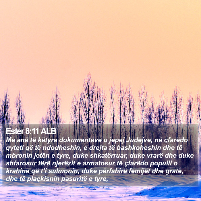 Ester 8:11 ALB Bible Study