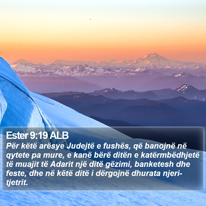 Ester 9:19 ALB Bible Study