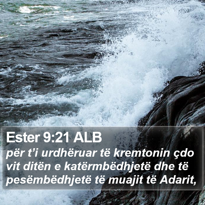 Ester 9:21 ALB Bible Study
