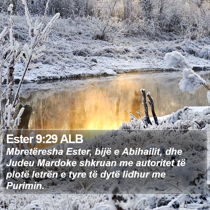 Ester 9:29 ALB Bible Study