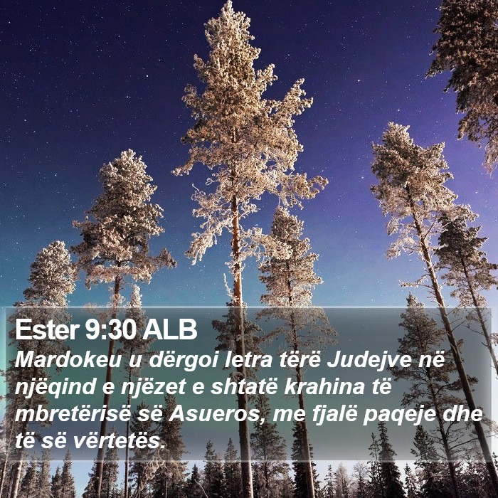 Ester 9:30 ALB Bible Study