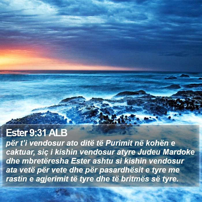 Ester 9:31 ALB Bible Study