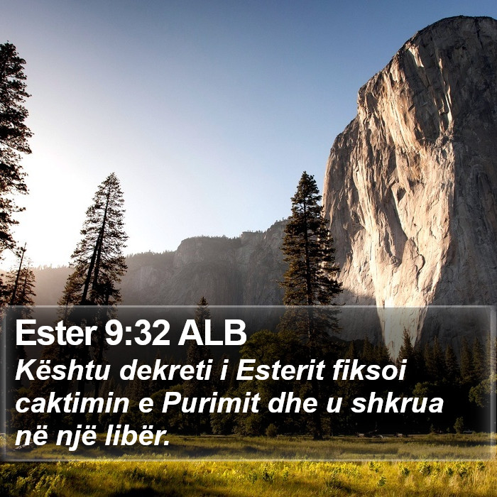 Ester 9:32 ALB Bible Study