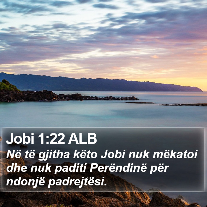 Jobi 1:22 ALB Bible Study