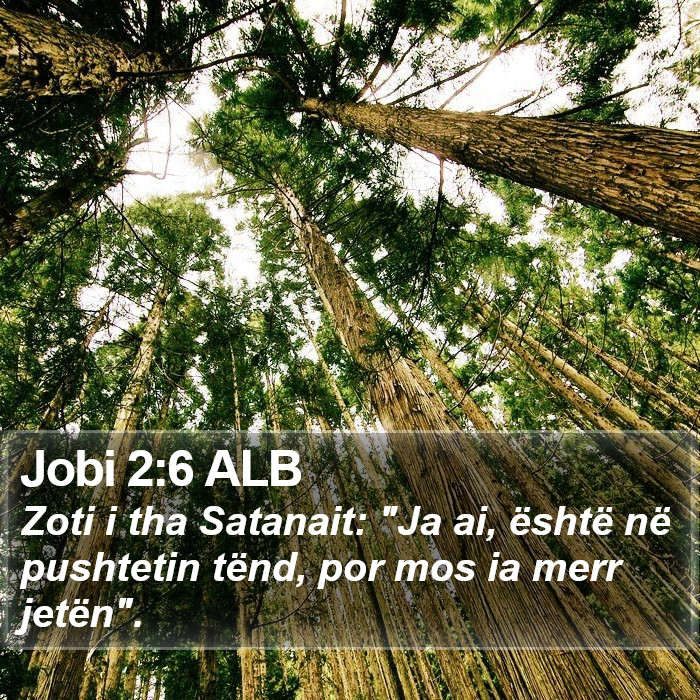 Jobi 2:6 ALB Bible Study
