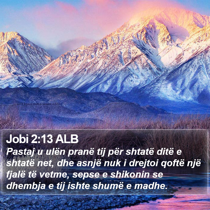 Jobi 2:13 ALB Bible Study