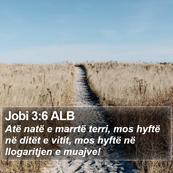 Jobi 3:6 ALB Bible Study