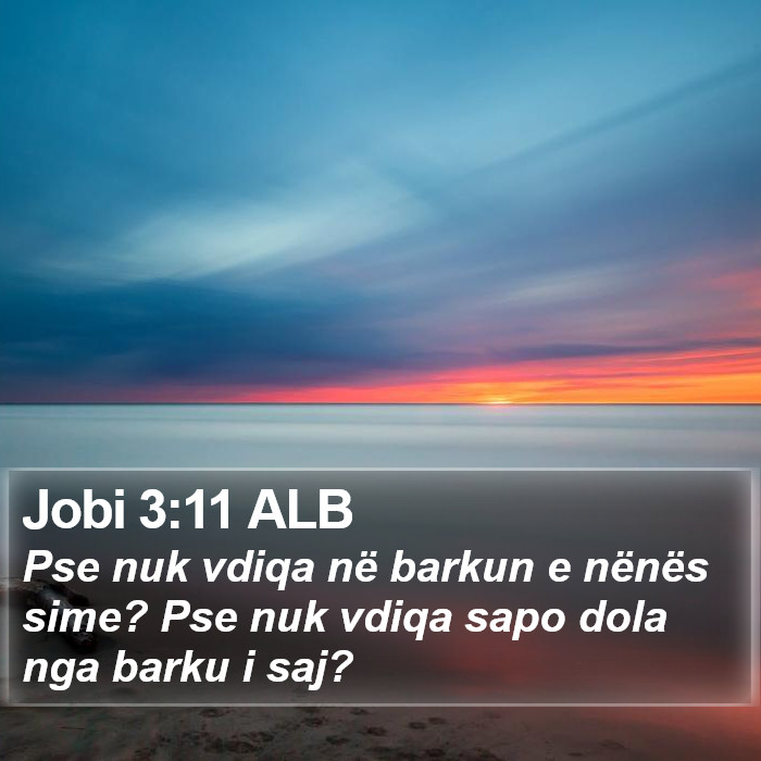 Jobi 3:11 ALB Bible Study