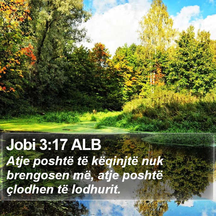 Jobi 3:17 ALB Bible Study