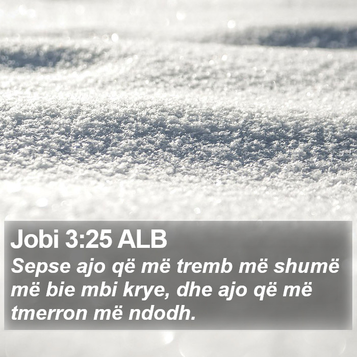 Jobi 3:25 ALB Bible Study