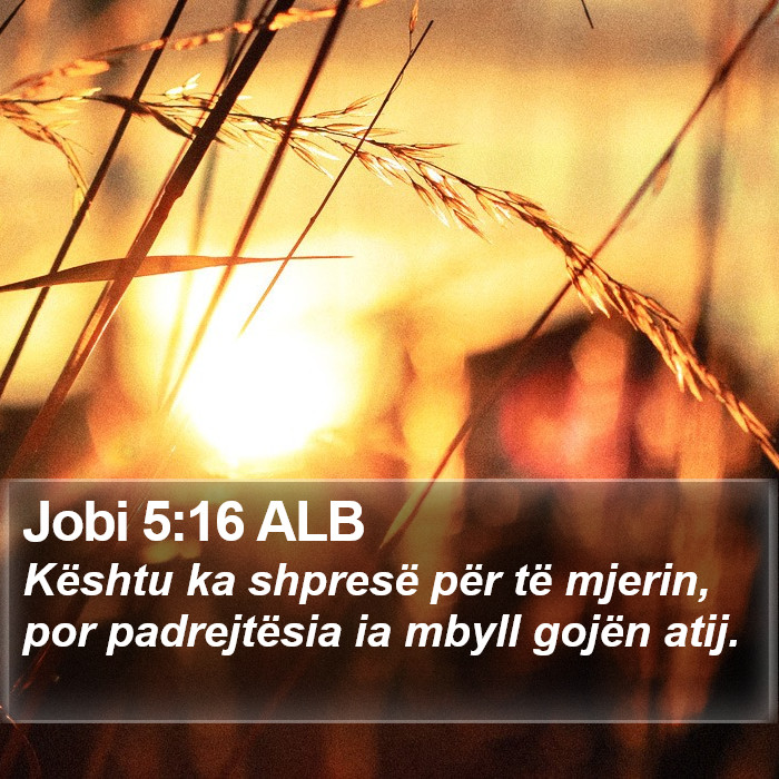 Jobi 5:16 ALB Bible Study