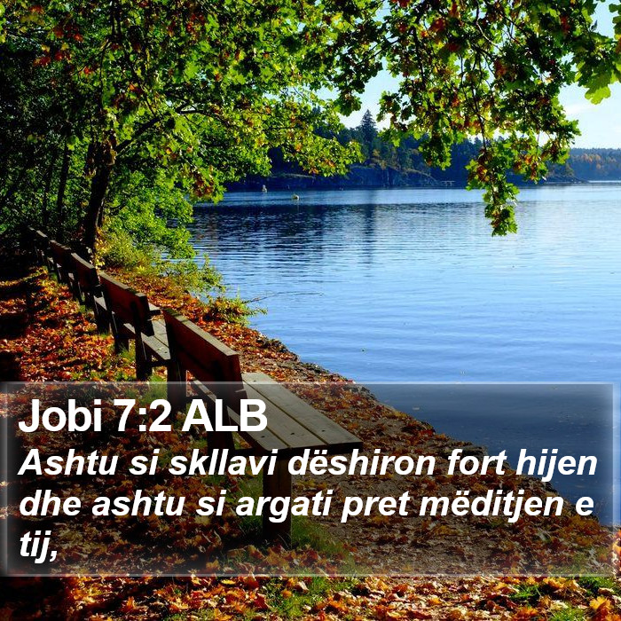 Jobi 7:2 ALB Bible Study