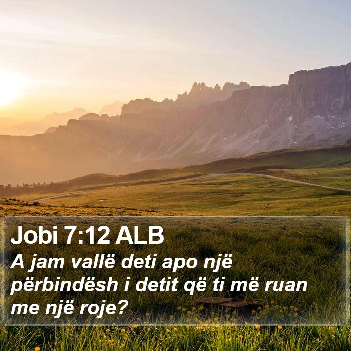 Jobi 7:12 ALB Bible Study