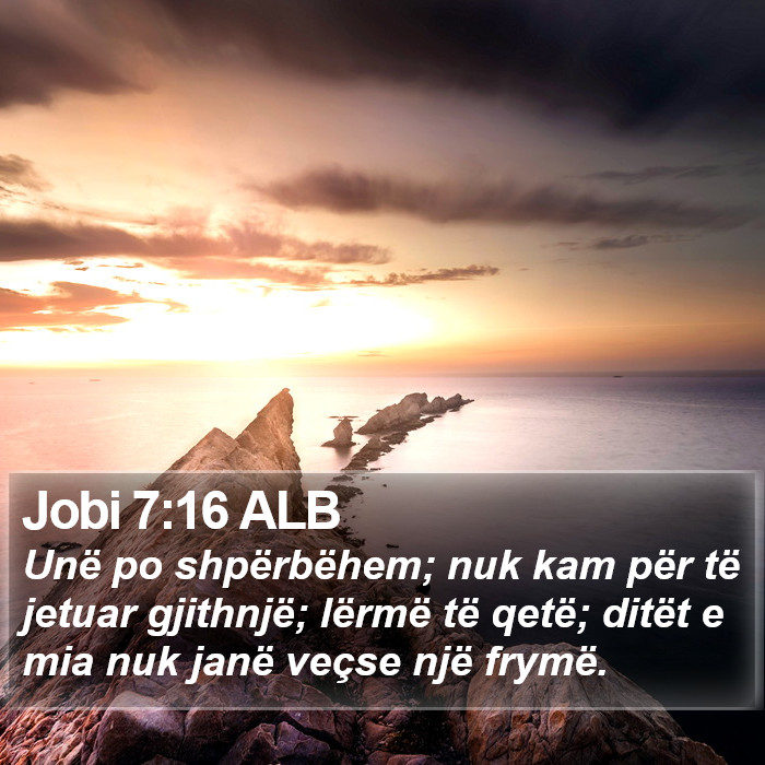 Jobi 7:16 ALB Bible Study
