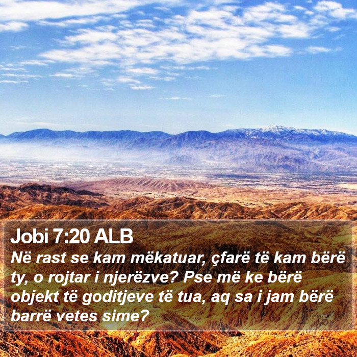 Jobi 7:20 ALB Bible Study