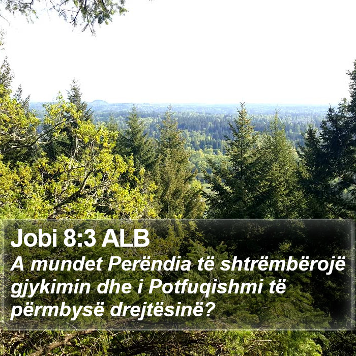 Jobi 8:3 ALB Bible Study