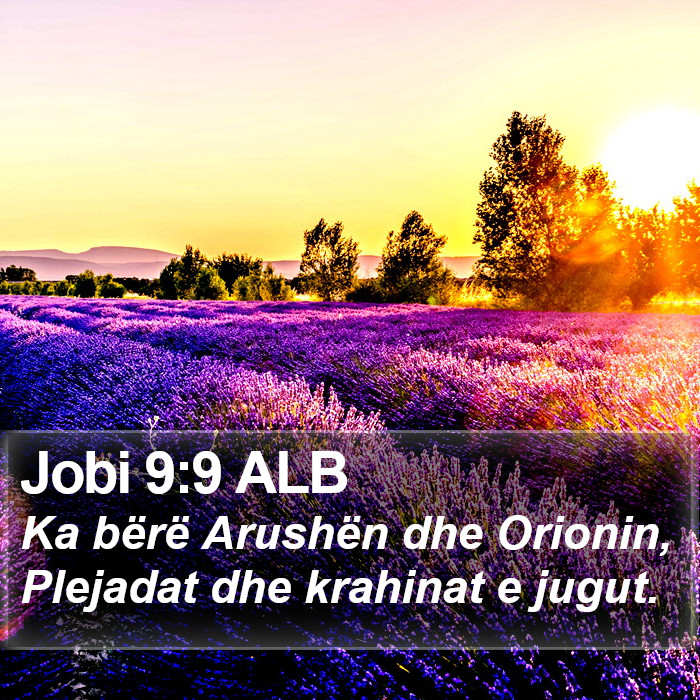 Jobi 9:9 ALB Bible Study