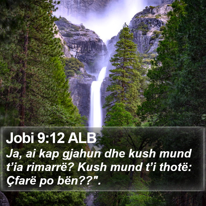 Jobi 9:12 ALB Bible Study