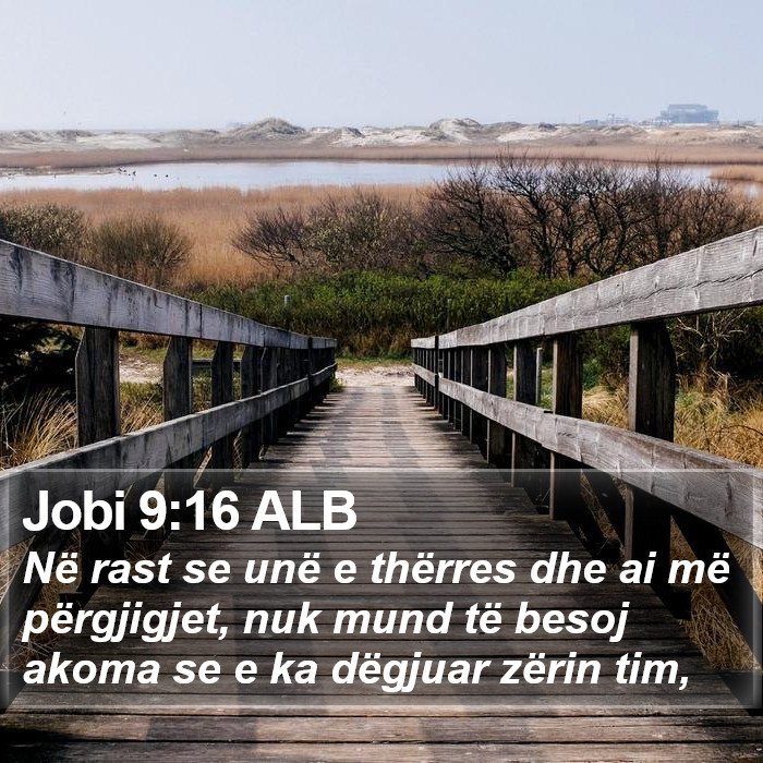 Jobi 9:16 ALB Bible Study