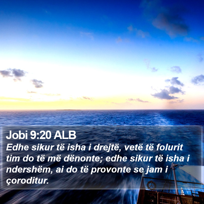 Jobi 9:20 ALB Bible Study