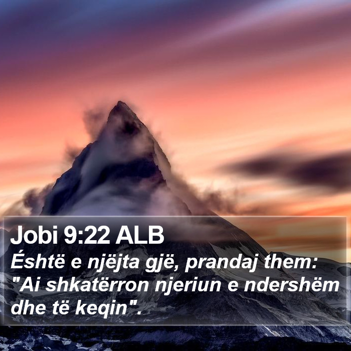 Jobi 9:22 ALB Bible Study