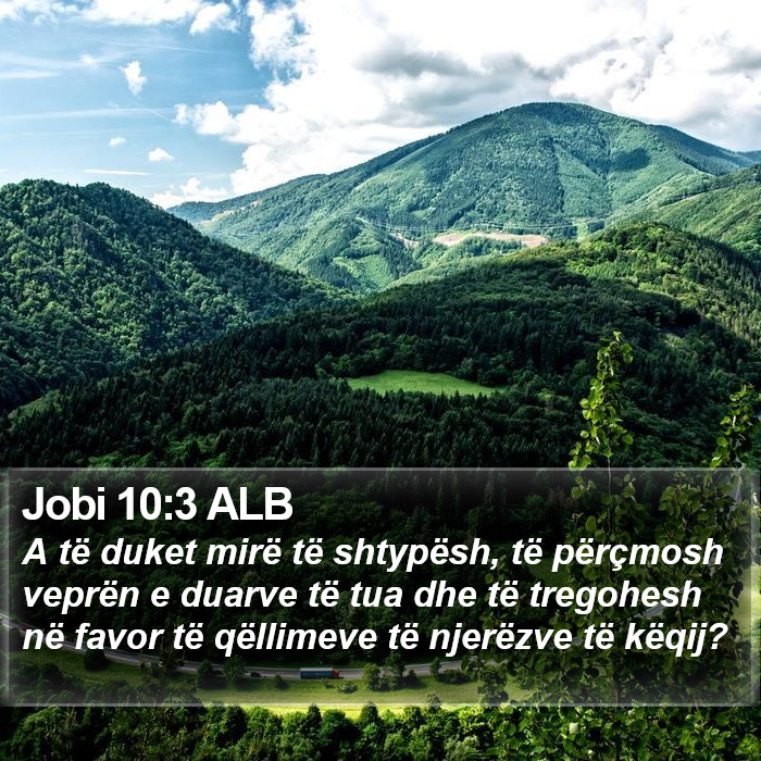 Jobi 10:3 ALB Bible Study