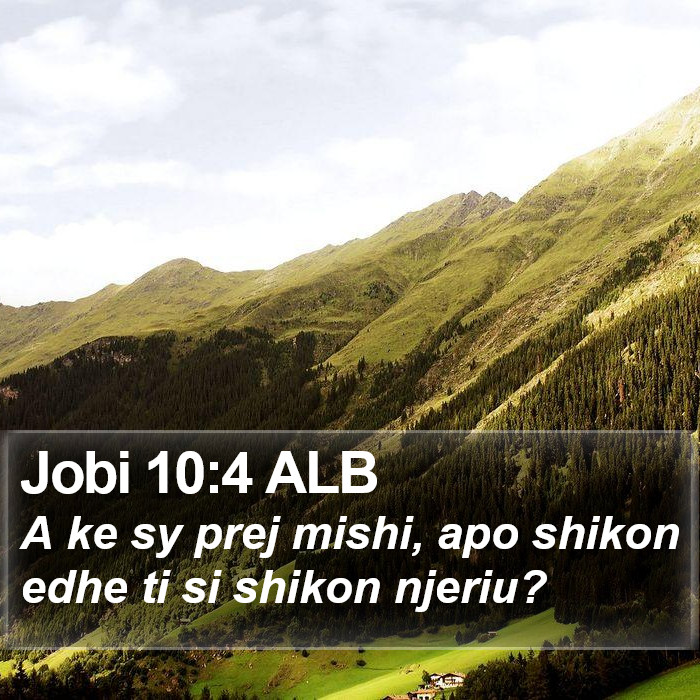 Jobi 10:4 ALB Bible Study