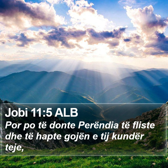 Jobi 11:5 ALB Bible Study