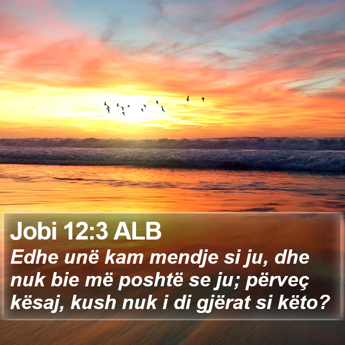 Jobi 12:3 ALB Bible Study