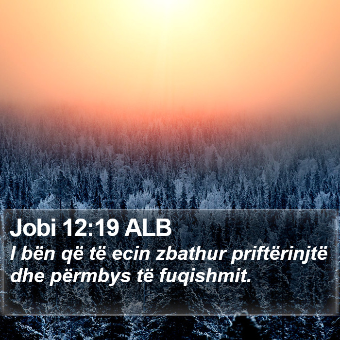 Jobi 12:19 ALB Bible Study