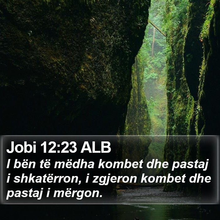 Jobi 12:23 ALB Bible Study