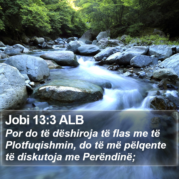 Jobi 13:3 ALB Bible Study